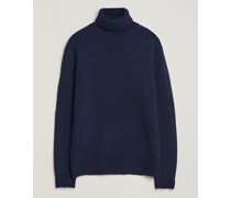 Woll/Cashmere Stricked Rollneck Hunter Navy