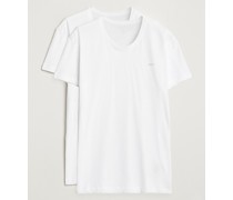 2-Pack Rundhals Tshirt White