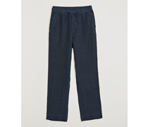 Tamait Drawstring Leinen Hose Navy