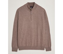 Patton Woll/Cashmere Half Zip Light Brown