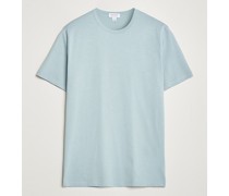 Rundhalsausschnitt Baumwoll Tshirt Blue Sage