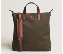 M/S Canvas Shopper Army/Cuoio