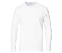 Longsleeve Rundhalsausschnitt Tshirt White