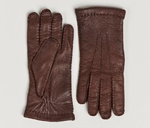 Peccary Handsewn Cashmere Handschuh Sienna