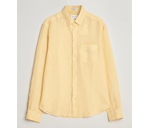 Regular Fit Garment Dyed Leinen Shirt Dusty Yellow