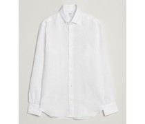 Soft Leinen Buttondownhemd White