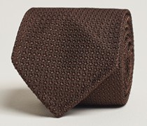 Silk Grenadine Handrolled 8 cm Krawatte Brown