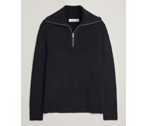 Alts Heavy Stricked Half Zip Black