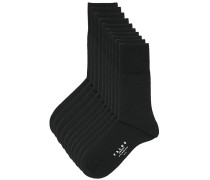 10-Pack Airport Kniestrümpfe/Socken/Strümpfe Black
