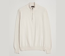 Pat Baumwoll Half Zip Off White
