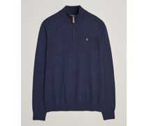John Merino Half Zip Blue