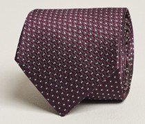 Jacquard Micro Dot Silk Krawatte Burgundy