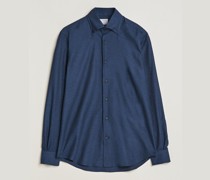 Soft Buttondown Flanellhemd Navy