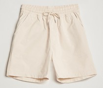 Classic Organic Twill Drawstring Shorts Ivory White