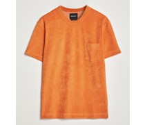 Fons Baumwoll Blend Terry Pocket Tshirt Tangerine Dream