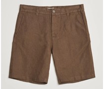 Crown Leinen Shorts Cocoa Brown
