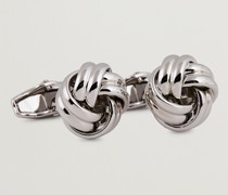 Knot Manschettenknopf &amp; Hemd Studs Set Silver