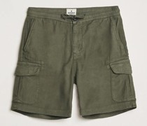 Cargo Leinen Shorts Olive