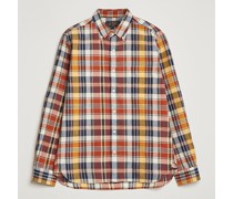 Indian Madras Buttondownhemd Brown Check