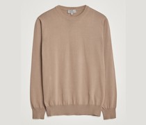 Baumwoll Rundhalsausschnitt Pullover Brown
