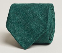Tussah Silk Handrolled 8 cm Krawatte Green