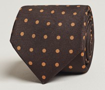 Dotted Silk Krawatte Dark Brown
