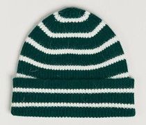LambsWoll/Caregora Beanie Moss Stripe