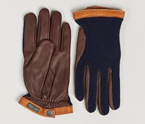 Deerskin Woll Tricot Handschuh Blue/Brown