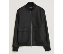 Thom Bomberjacke Woll Twill Jacke Black