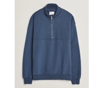 Classic Organic Half-Zip Petrol Blue