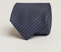 Structured Silk Krawatte Navy