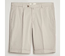 Pleated Baumwoll Shorts