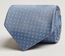 Printed Silk Krawatte Light Blue