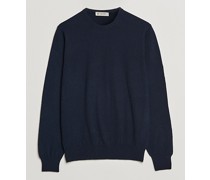 Cashmere Rundhals Sweater Navy