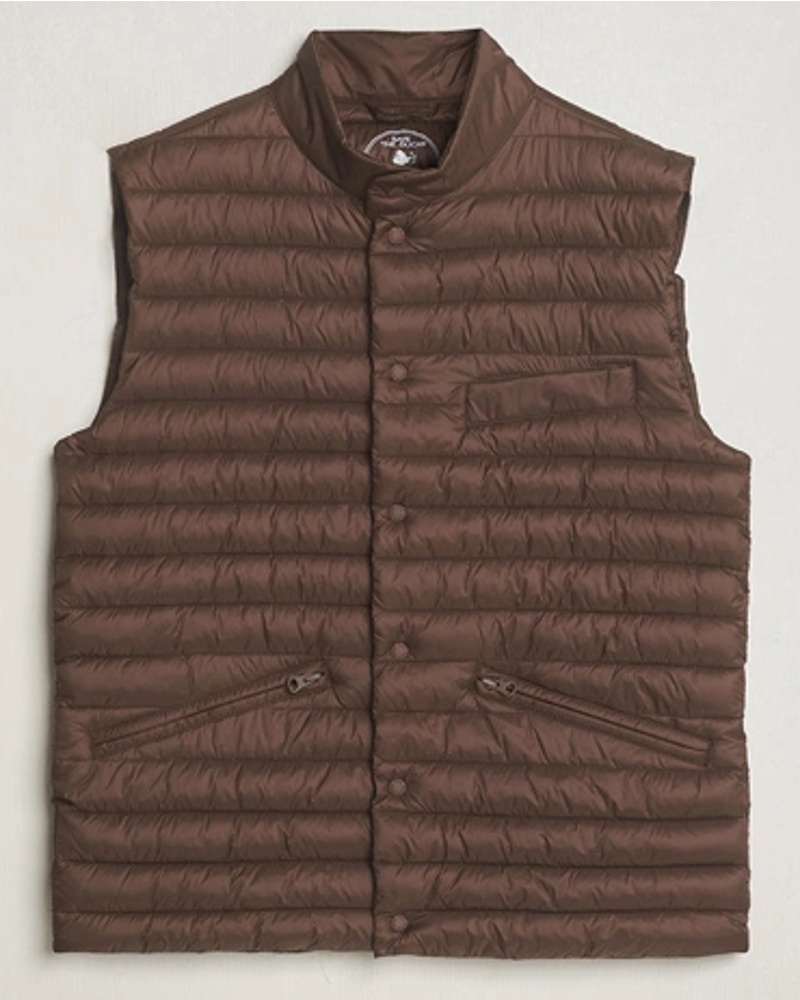 Save The Duck Ailantus Padded Puffer Vest Brown Black at