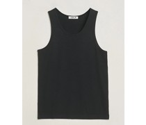 Rib Tank Top Off Black