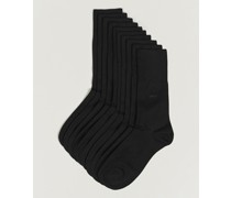 10-Pack Bamboo Socks Black