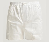Mercerized Baumwoll Boxer Shorts White Stripes