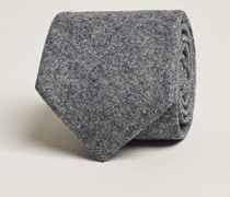 Woll Flannel 8cm Krawatte Light Grey Melange