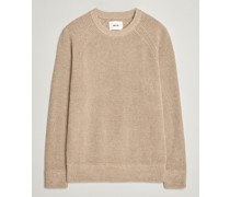 Jacobo Baumwoll Crewneck Sweater Desert Khaki