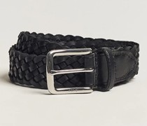 Braided Leder Belt Black