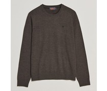 Merino Rundhalsausschnitt Pullover Brown Melange