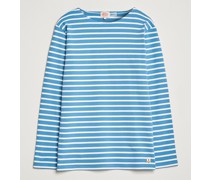 Houat Héritage Stripe Longsleeve T-shirt Blue/Blanc