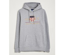 Archive Shield Hoodie Grey Melange