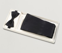 Silk Kummerbund Set Black  Black