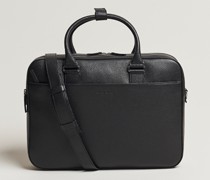 Burin Grained Leder Breifcase Black