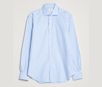 Soft Baumwoll Cut Away Shirt Blue Stripe