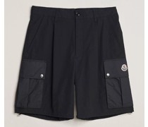 Baumwoll Cargo Shorts Black