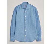 Soft Baumwoll Denim Shirt Blue Wash