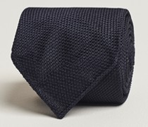 Silk Fine Grenadine Handrolled 8 cm Krawatte Navy